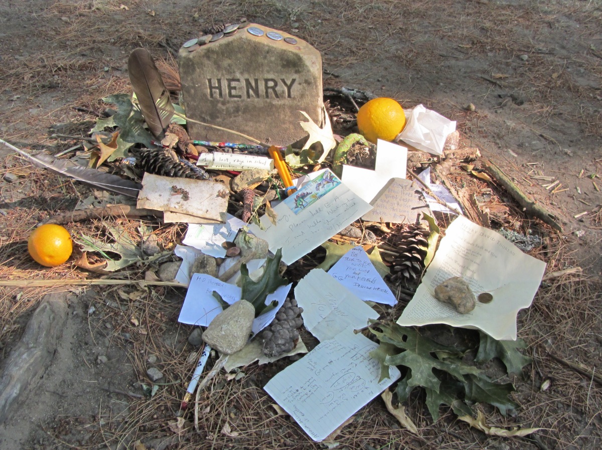 Henry David Thoreau grave, Authors Ridge, Sleepy Hollow Cemetery, Concord MA