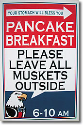 Pancake Breakfast - Please Leave All Muskets Outside