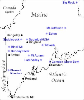 Maine Ski Map