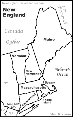 Map of New England.